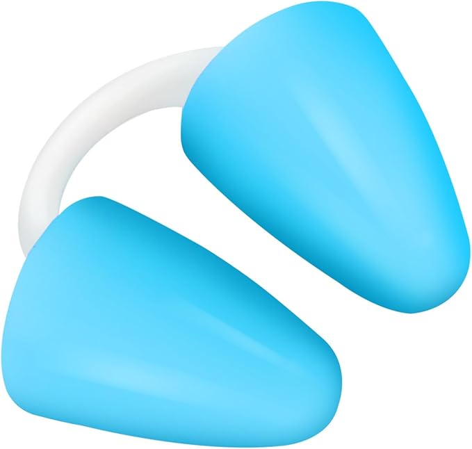 Painless Nose Plugs for Swimming,Nose Plugs for Swimming for Kids (Age 6+) and Adults, Ensure Comfort and Safety in The Water (Blue, Large)