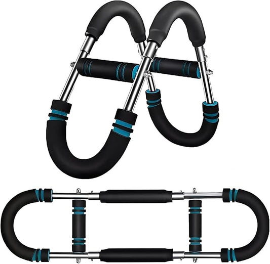 6 Levels Twister Arm Trainer, 40-50-60-75-90-110lb Adjustable Chest Workout Equipment, Portable Power Twister Bar, Body Fitness Machine for Shoulder Back Abdominal Thigh Muscle, Detachable, Men & Women