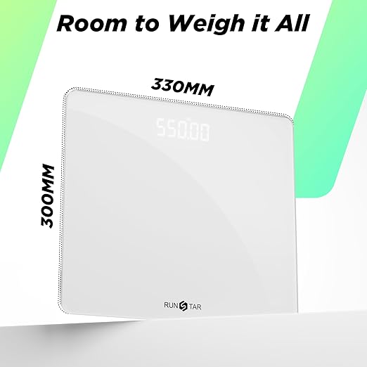 550lb Scale for Body Weight with Ultra-Wide Platform and Large LED Bezel-Less Display, Accurate High Precision Digital Bathroom Scale with Extra-High Capacity