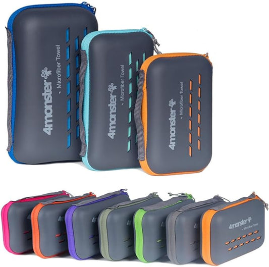 4Monster Camping Towels Super Absorbent, Fast Drying Microfiber Travel Towel, Quick Dry Ultra Soft Compact Gym Towel for Swimming Beach Hiking Yoga Travel Sports Backpack (59.00" x 30.00", Brickred)