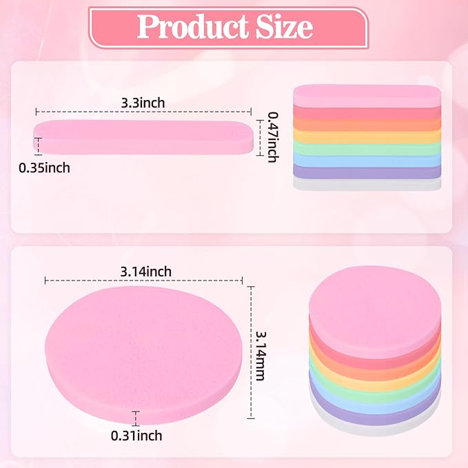 480 Pcs Compressed Facial Sponges for Makeup Removal & Exfoliating Premium Face Cleansing Sponge Pads for Women & Girls Soft Wash Round Sponge Spa & Daily Use,Multiple colors