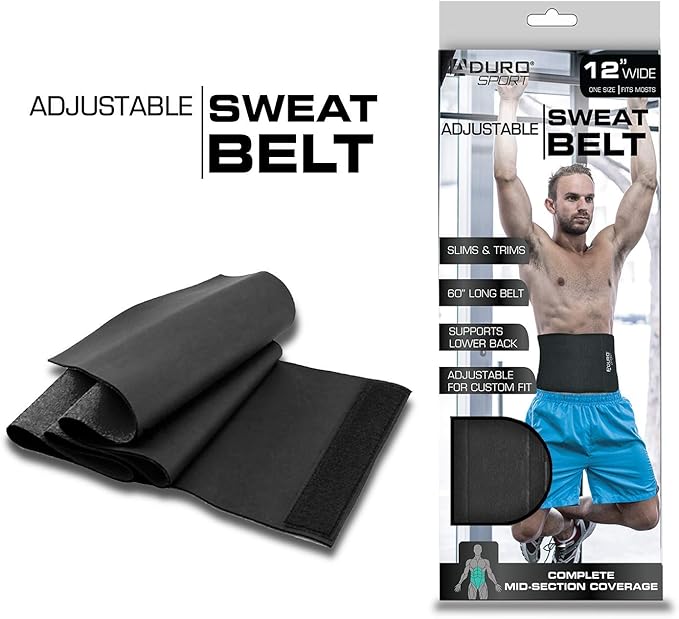 Aduro Waist Trainer for Men Women Sweat Belt Trimmer Body Shaper Exercise Belt