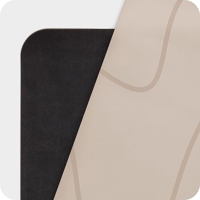 4mm Cushioned Exercise Mat for Yoga & Pilates - Anti Slip, Polyurethane with Suede Top & Carrying Strap