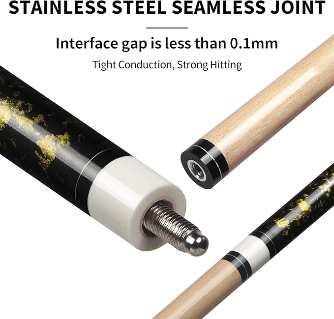 LOTKEY Pool Cue Set of 4-58 Inch 18~21 oz Canadian Maple Professional Billiard Cue Sticks, Pool Cue Stick with Extra 2 Pool Chalks, Pool Sticks for Adults, Durable, for Billiard Players