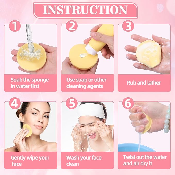 480 Pcs Compressed Facial Sponges for Makeup Removal & Exfoliating Premium Face Cleansing Sponge Pads for Women & Girls Soft Wash Round Sponge Spa & Daily Use,Multiple colors