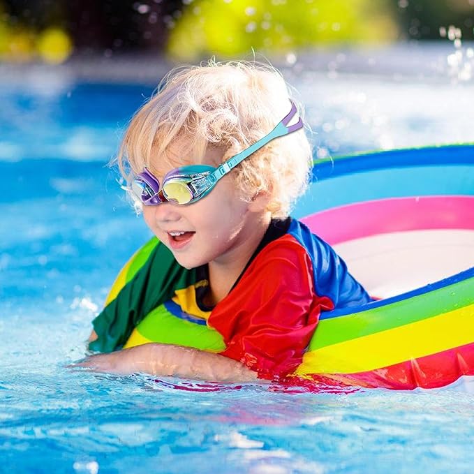 Aegend 2 Pack Kids Goggles, Swimming Goggles for Kids Age 4-16 Boys and Girls Youth, Anti-Fog Waterproof Anti-UV Pool Goggles