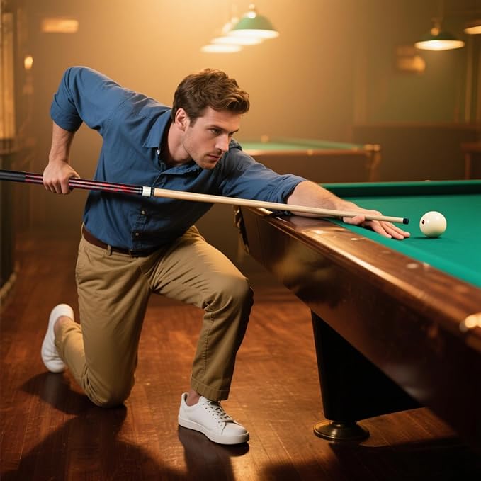 LOTKEY Pool Cue Set of 4-58 Inch 18~21 oz Canadian Maple Professional Billiard Cue Sticks, Pool Cue Stick with Extra 2 Pool Chalks, Pool Sticks for Adults, Durable, for Billiard Players