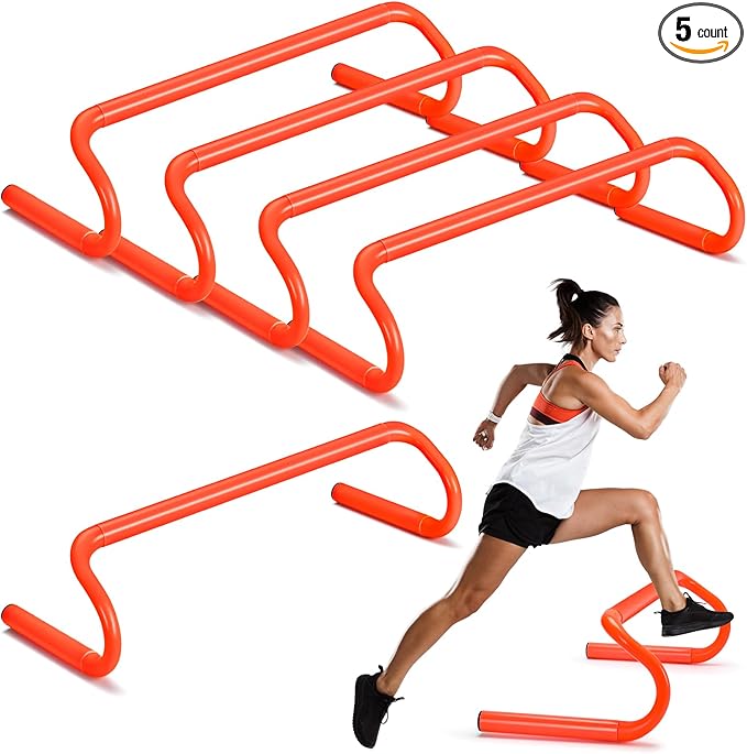 5 Pcs Speed Agility Training Hurdles Detachable Durable Equipment Plyometric and All Purpose Speed Training Hurdle Equipment for Athletes Soccer Basketball