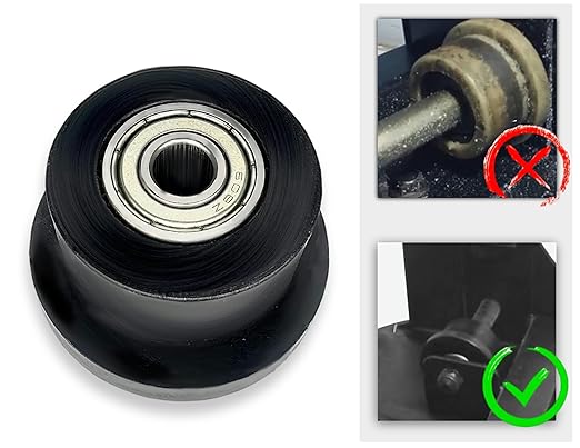 4-Pack Universal Gym Machine Roller Wheels - Heavy-Duty Black Plastic Rollers for Multi-Model Home Fitness Equipment, Direct Replacement for Worn Exercise Machine Components