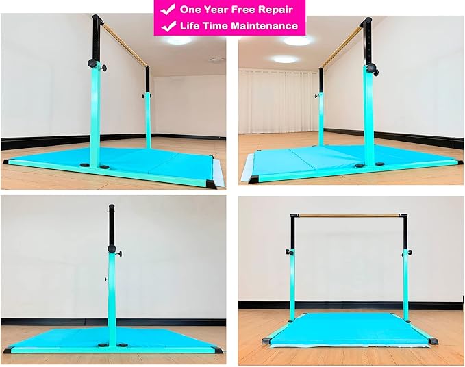4FT/5FT Gymnastic Bar Set Gymnastics Horizontal Bar Gymnastics Kip Bar for Kids Home Use