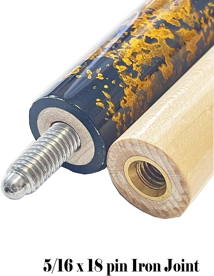 58" Pool Cue Stick,13mm 2-Piece Maple Hardwood Ergonomic Design Billiard Cues Kit,19/20/21oz