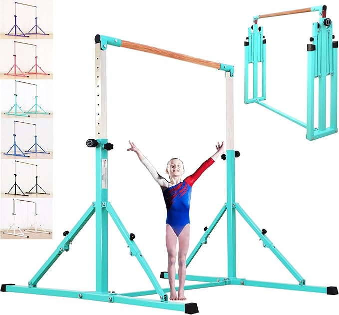 4FT/5FT Gymnastic Bar Set Gymnastics Horizontal Bar Gymnastics Kip Bar for Kids Home Use