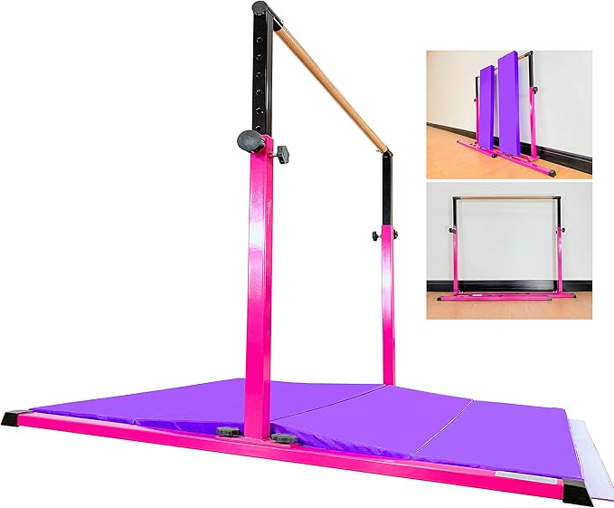 4FT/5FT Gymnastic Bar Set Gymnastics Horizontal Bar Gymnastics Kip Bar for Kids Home Use