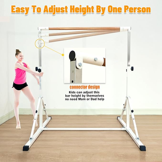 4FT/5FT Gymnastic Bar Set Gymnastics Horizontal Bar Gymnastics Kip Bar for Kids Home Use