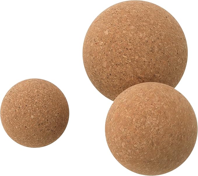 5 PCS Cork Massage Ball, Cork Therapy Ball Wooden, Cork Ball for Muscle Massage, Myofascial Release