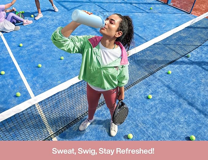 40 oz Insulated Water Bottle with 2-in-1 Straw and Spout Lid, Keep Cold 24H, Leak-Proof, BPA-Free, Double Wall Stainless Steel Water Bottle for Sports, Gym, Travel, and School (Ribbon Whimsy)