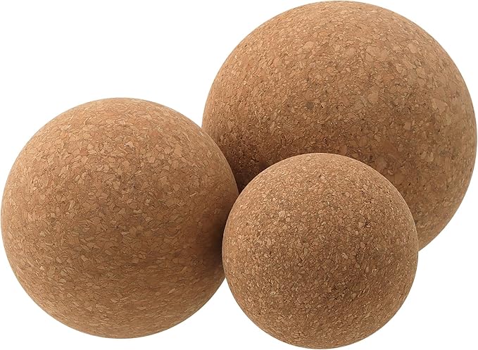5 PCS Cork Massage Ball, Cork Therapy Ball Wooden, Cork Ball for Muscle Massage, Myofascial Release