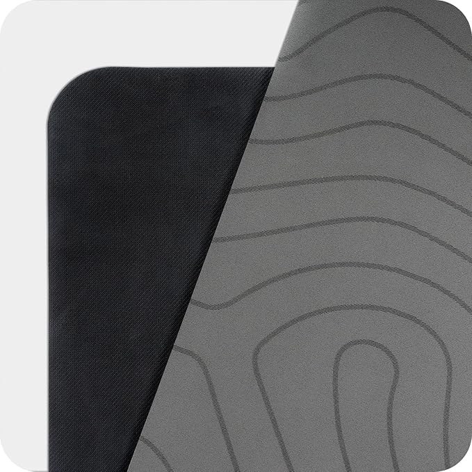 4mm Cushioned Exercise Mat for Yoga & Pilates - Anti Slip, Polyurethane with Suede Top & Carrying Strap