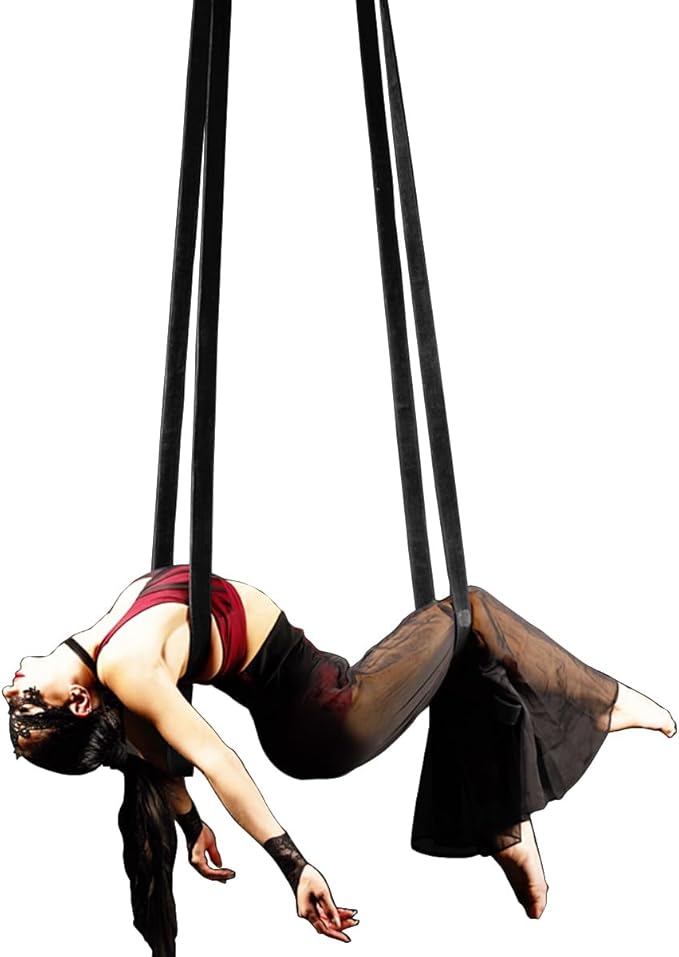 6.6ft 2m Aerial Loops Aerial Straps Ropes Aerial Acrobatics Body Loop Trapeze Circus Apparatuses Equipment Yoga Straps 1 pairs
