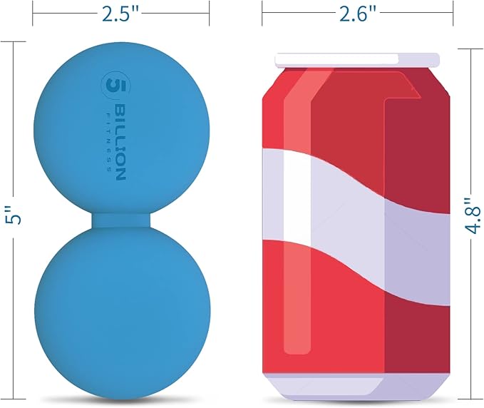 5BILLION Peanut Massage Ball - Double Lacrosse Massage Ball & Mobility Ball for Physical Therapy - Deep Tissue Massage Tool for Myofascial Release, Muscle Relaxer, Acupoint Massage (Black)