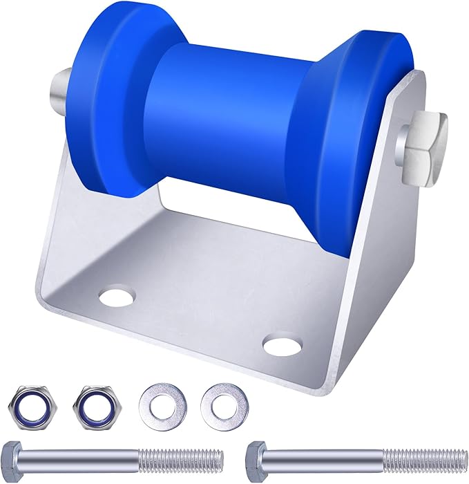 4INCH/5INCH Updated Boat Trailer Rollers with Brackets Blue Keel Roller Assembly Galvanized Steel