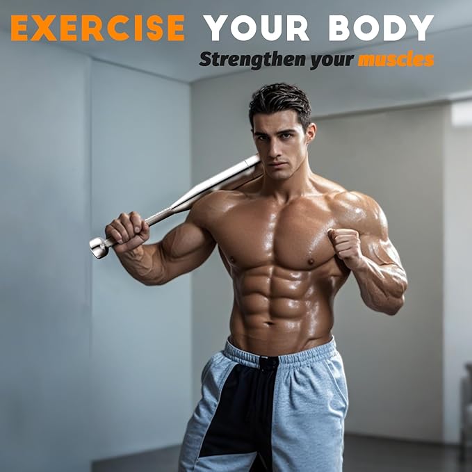 Adjustable Macebell Clubbell,6-in-1 Premium Steel Indian Club,Training for Full Body, Muscles, Shoulder, Grips & Forearms Workouts to Stretching