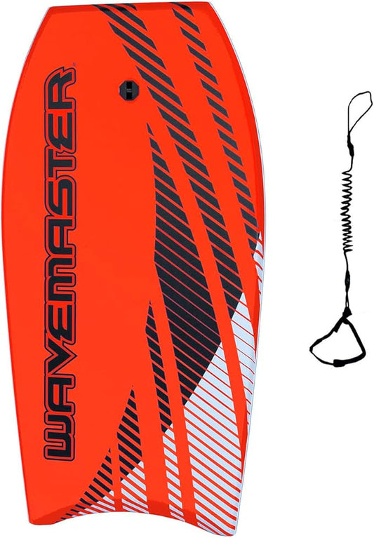 44 inch Body Board Ultimate Wavemaster Pro Bodyboard, Super EPS Core with Pro Quality Wrist Leash