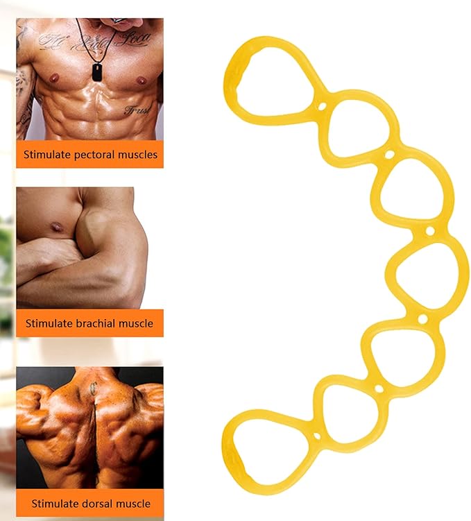 7 Ring Stretch Resistance Exercise Band, BetterJonny Workout Bands Yoga Stretching，Foot, Leg and Arm Exerciser for Home or Fitness Center Workout Walking Exercise