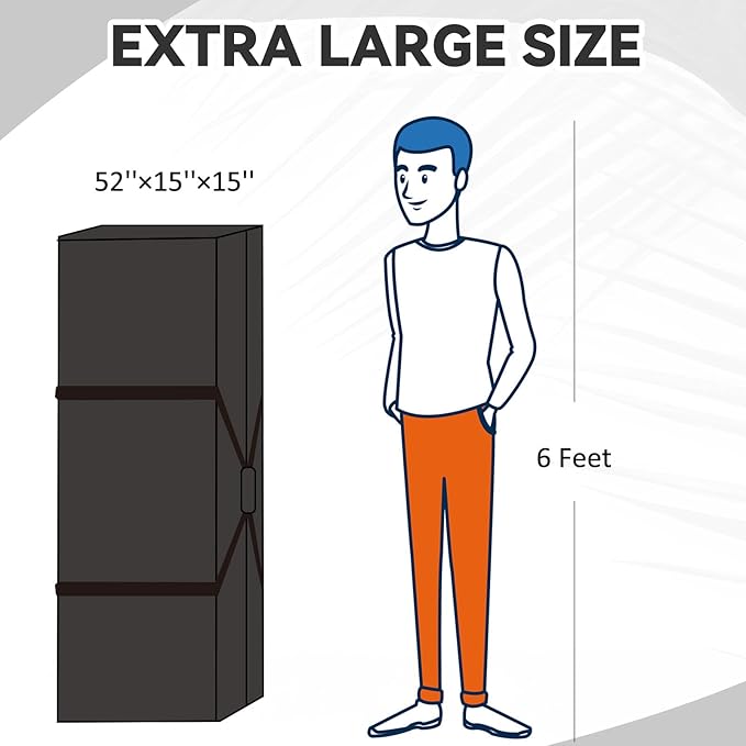 52 x 15 x 15 Inch, 190 L Extra Large Duffle Bag Camping Tent Storage Duffle Sports Equipment Bag Heavy Duty and Waterproof for Travel Camping Tent Pole Hammock Tripod Fishing Luggage Moving