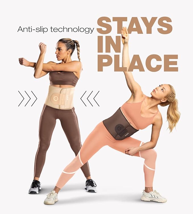 ActiveGear Premium Waist Trimmer & Trainer Belt for Men and Women - Sweat-Enhancing Slimming Wrap for Stomach, Adjustable Fit