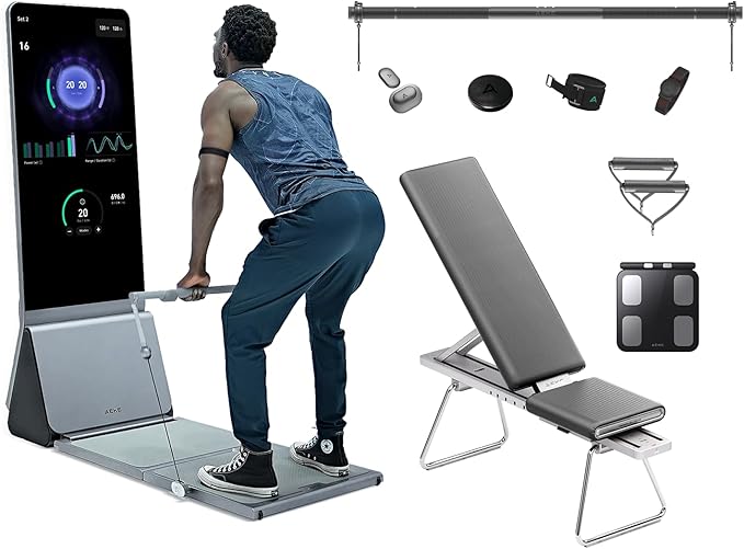 AEKE Fitness Mirror K1- Smart Home Gym System: AI-Powered All-in-One Fitness Machine for Full-Body Strength Training and Personalized Workouts