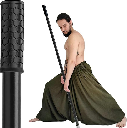 5ft Yoga Stick from Natural Bamboo - Non-Slip Handle Stretching Stick for Mobility,Versatile Exercise Tool with Flexibility,Stretch Bar for All Fitness Levels,Rehabilitation,and Posture