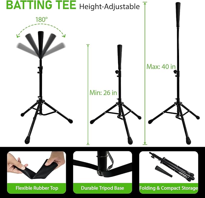 6x6FT Baseball Net, Baseball & Softball Training net with Batting Tee, Strike Zone & Circular Target and Weighted Ball, Portable Design with Compact Storage,Great for Kids