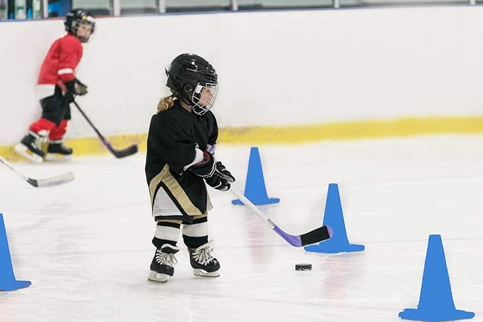 9 Inch Plastic Training Traffic Cones, Sport Cones, Agility Field Marker Cones for Soccer Basketball Football Drills Training, Outdoor Activity or Events - (Set of 10, 12, 15 or 24, 4 Colors)