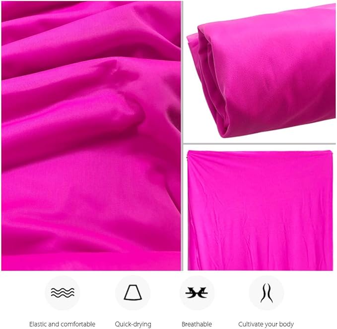 Aerial Yoga Hammock L:5M W:2.8M 5.5 Yards Aerial Pilates Silk Yoga Swing Set with 2000 Ibs Load Include Daisy Chain, Pose Guide