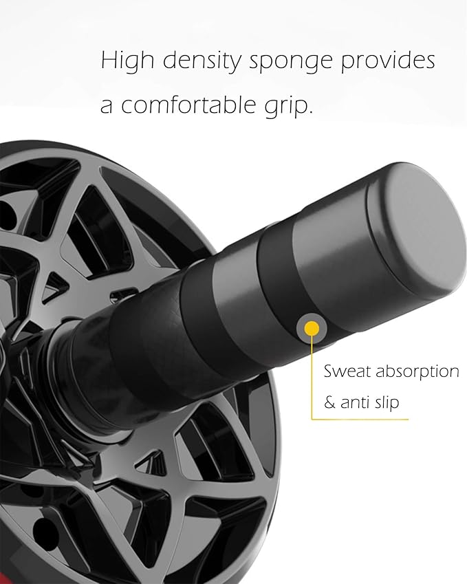 AB Wheel Roller, Exercise Abdominal Fitness Wheel, Work-out Strength-Training Roller, 11.2"W