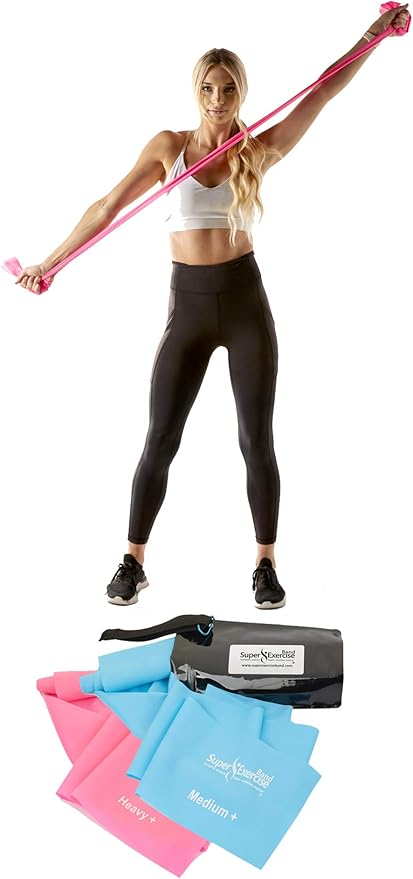 7Ft Long Resistance Bands for Stretching - Resistance Bands Set with Door Anchor - Exercise Bands Including Carry Pouch, E-Book & App - Latex-Free Workout Bands