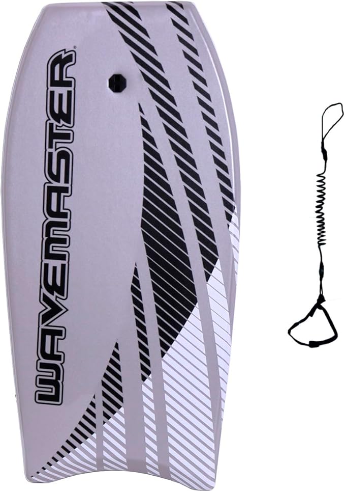 44 inch Body Board Ultimate Wavemaster Pro Bodyboard, Super EPS Core with Pro Quality Wrist Leash