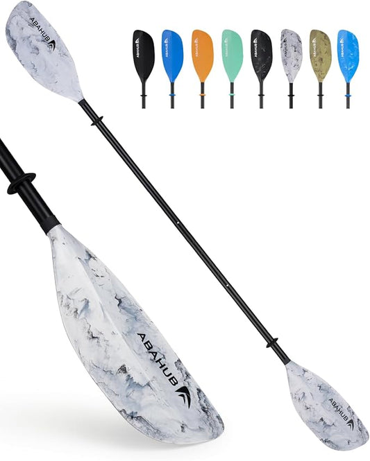 Abahub Adjustable Kayak Paddle 210-230 cm/ 230-250 cm Floating Kayaking Oars Boating Oars Canoeing Oars Black