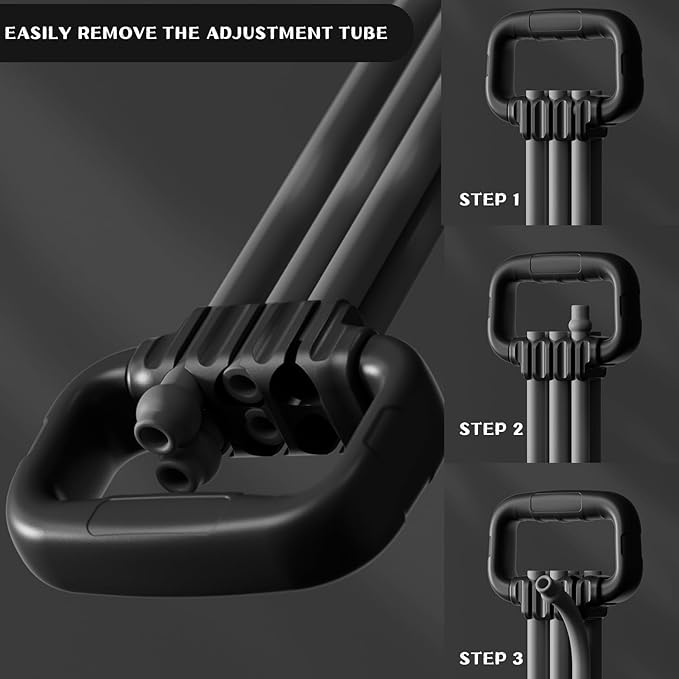 6-Pipe Chest Expander & Shoulder Stretcher - Adjustable Detachable Resistance Tubes for Home Gym, Rehab, Strength Training + Easy Workout Guide (Men/Women)