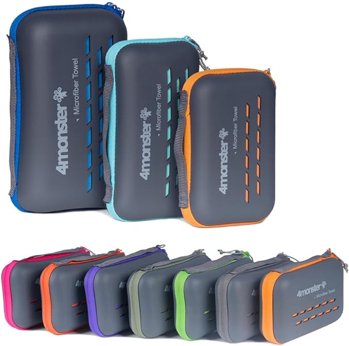 4Monster Camping Towels Super Absorbent, Fast Drying Microfiber Travel Towel, Quick Dry Ultra Soft Compact Gym Towel for Swimming Beach Hiking Yoga Travel Sports Backpack (71.00" x 35.00", Purple)