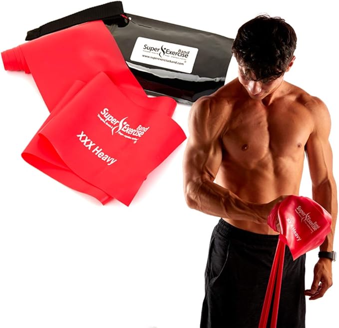 7Ft Long Resistance Bands for Stretching - Resistance Bands Set with Door Anchor - Exercise Bands Including Carry Pouch, E-Book & App - Latex-Free Workout Bands