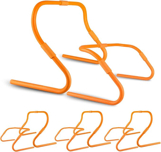 Agility Speed Hurdles Upgraded Training Hurdles Adjustable Height,Ultra Durable All-in-One Speed Hurdles with Carrying Handle, 6 Pack