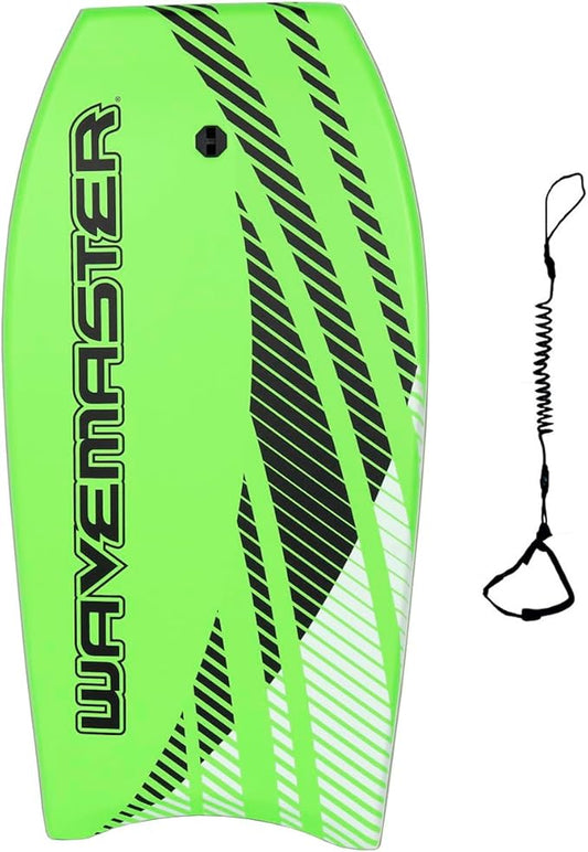 44 inch Body Board Ultimate Wavemaster Pro Bodyboard, Super EPS Core with Pro Quality Wrist Leash