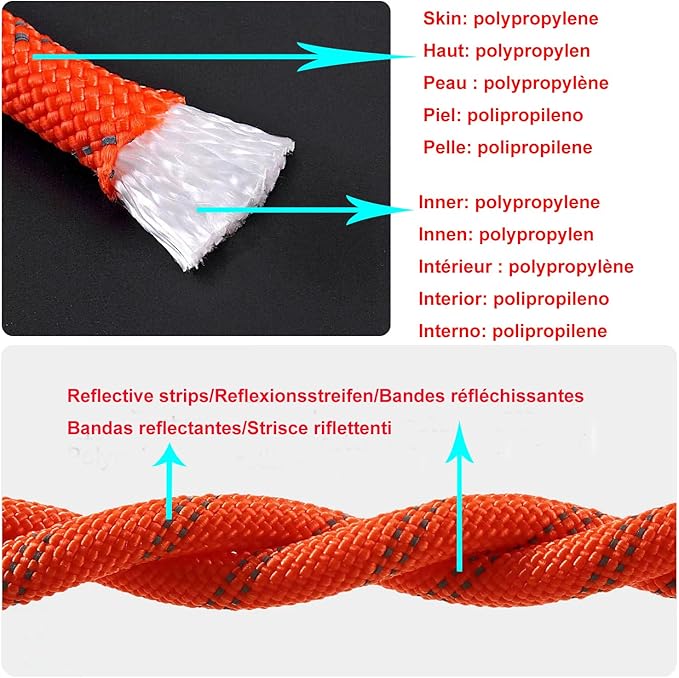 5/8 in (16mm) x 32 ft (10Meter) Marine Floating Rope for Boating, Fishing, Rafting, Camping, Hiking, Hunting, Anchor, Mooring, Dock Lines, Kayak, Canoe, Rescuing Reflective Red