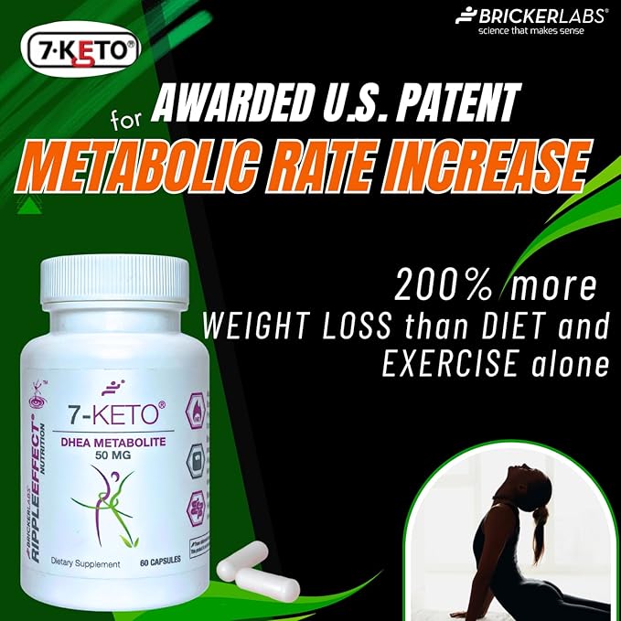 7-Keto DHEA Metabolite 50 mg Dietary Supplement for Weight Management, Safe and Effective Weight Management Support, 60 Capsules