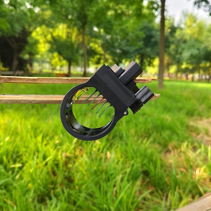 5 Pin Archery Bow Sight 0.019" Optical Fiber Compound Bow Sight Micro Adjustable Archery Sight for Right & Left Hand