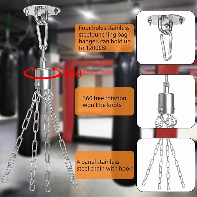 4FT Canvas Punching Bag for Adults, 2025 Upgraded Boxing Heavy Bag with 12oz Gloves for Kickboxing Muay Thai Max Load-Bearing 180 Lbs(Unfilled)