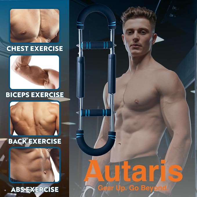 Advanced Twister Arm Trainer – Heavy 65–110 lbs Resistance Bar for Upper Body Strength – Chest, Arms, Shoulders & Back – High Intensity Home Gym Equipment with Non-Slip Foam Handles