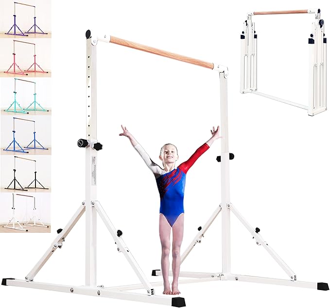4FT/5FT Gymnastic Bar Set Gymnastics Horizontal Bar Gymnastics Kip Bar for Kids Home Use